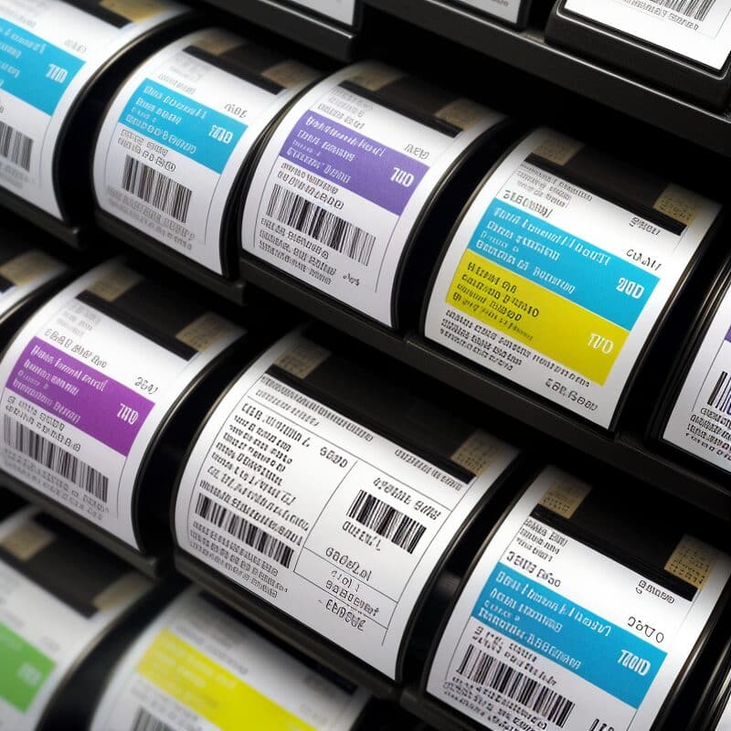 Etiketten mit Etikettendrucker, Etikettendruckern