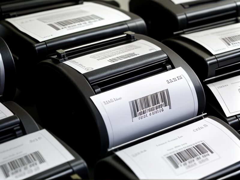 Etikettendrucker mit Etikettten