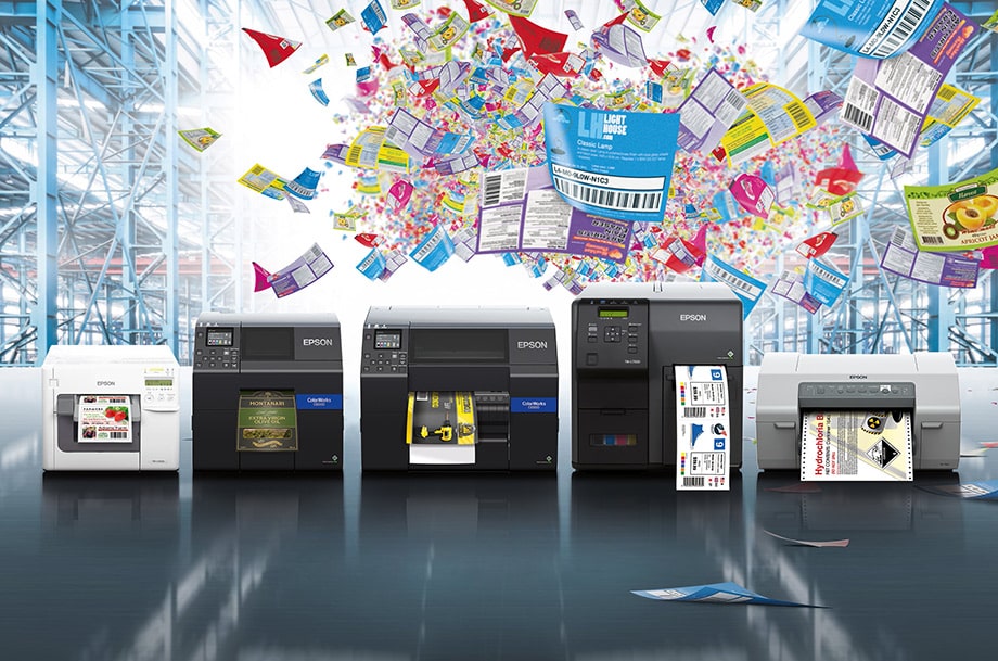 Innovative Kennzeichnungslösungen, Etikettendrucker, Kartendrucker und Etiketten Innovative Kennzeichnungslösungen, Etikettendrucker, Kartendrucker und Etiketten, Abbildung mehrere Etikettendrucker und Etiktten