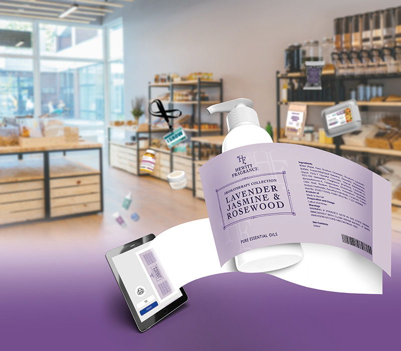 Thermodirektdrucker für kurzlebige Etiketten, Thermodirektdrucker mit weißem Hintergrund